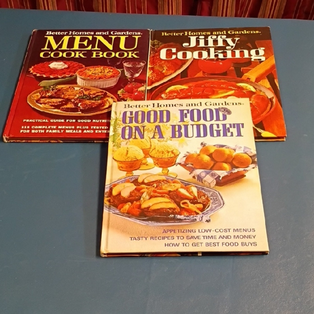 Better Homes and Gardens Cookbook Trio - Red, Orange, Yellow Covers